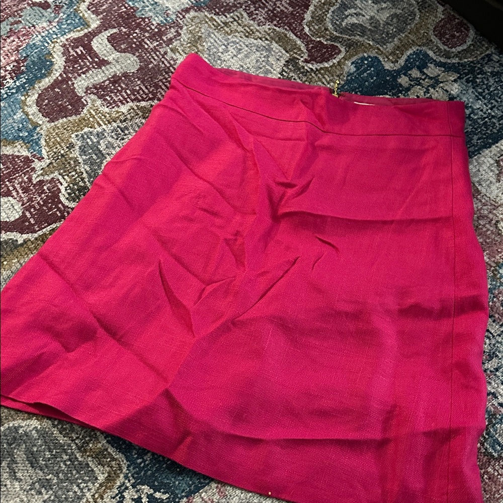 Kate Spade Fuchsia Skirt with Gold Zipper Size 10